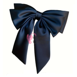 Accesoriu pentru decor par cu Fundita din satin si clema metalica TRD040YY Black